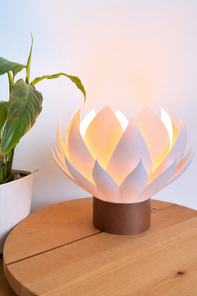 Lotia Dekoratif Masa Lambası Ceviz Taban