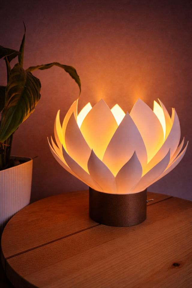 Lotia Dekoratif Masa Lambası Ceviz Taban