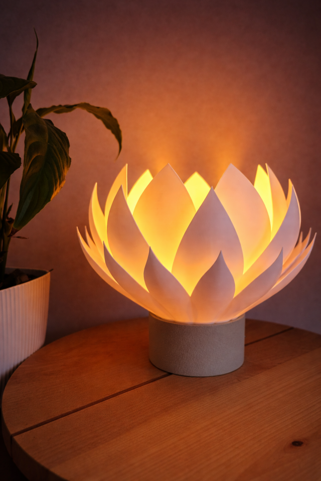 Lotia Dekoratif Masa Lambası Taş Taban