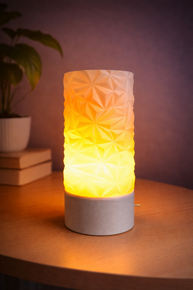 Kora Dekoratif Masa Lambası Taş Taban