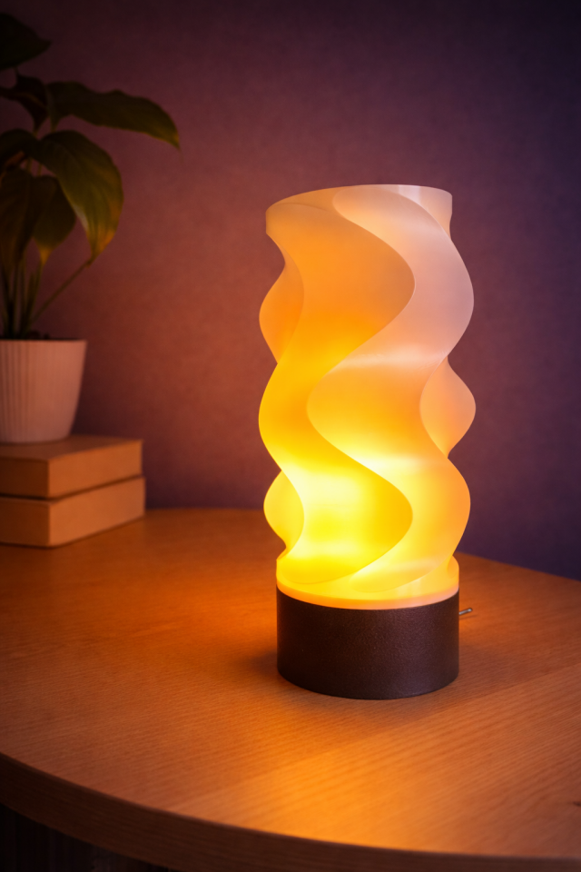 Riva Dekoratif Masa Lambası Ceviz Taban